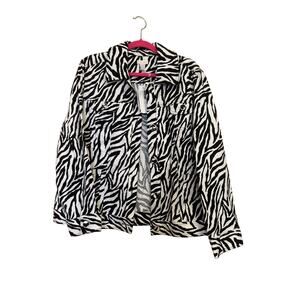 Chicos NWT zebra zest zyna pattern jacket womens size 16 jacket